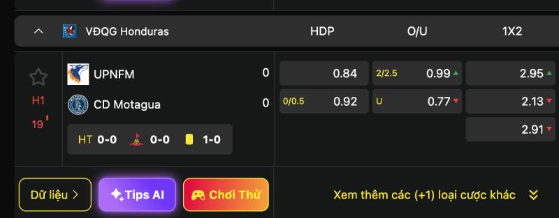 Chờ hiệp 1 để đánh live nếu thế trận rõ ràng