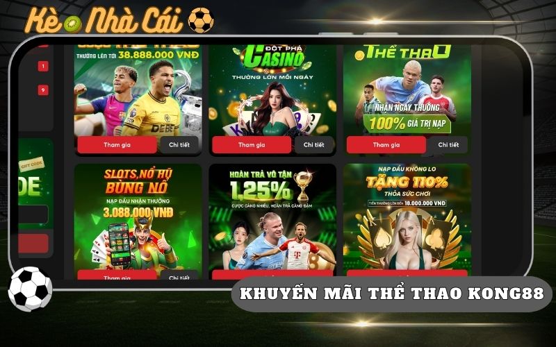Khuyến Mãi Thể Thao Kong88 - Tặng Tiền Miễn Phí Cho Người Chơi