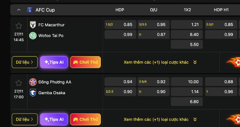 Theo dõi biến động tỷ lệ để nhận ra trận bất thường